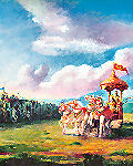 KRSNA AND ARJUNA IN THE MIDST OF TWO ARMIES